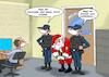 Cartoon: Santa in Schwierigkeiten (small) by Joshua Aaron tagged santa,impfen,corona,pandemie,lockdown,impfpflicht