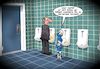 Cartoon: Schlümpfe (small) by Joshua Aaron tagged schlumpf,schlümpfe,pissoir,pervers,spanner,größe,kleinwuchs,klo