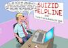 Cartoon: Selbstmord Hotline (small) by Joshua Aaron tagged suizid,selbstmord,hotline,telefon,seelsorge