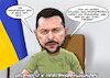 Cartoon: Ukrainischer Friedensbotschafter (small) by Joshua Aaron tagged selenskyj,zelensky,putin,krieg,ukraine,russland,massensterben,waffenlieferungen,panzer