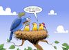 Cartoon: Wenn Mama kotzt (small) by Joshua Aaron tagged vogel,kotze,fütterung,erbrochenes,heraufgewürgt,psychotherapie,psychiater,kinder,trauma