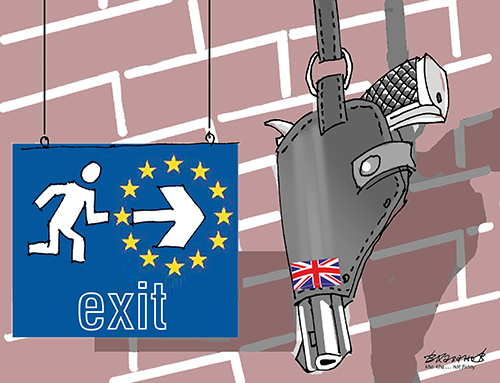 Cartoon: brexit (medium) by Vladimir Khakhanov tagged politics,brexit,need,humor,eu