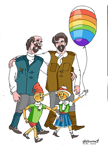 Cartoon: Couple (medium) by Vladimir Khakhanov tagged family