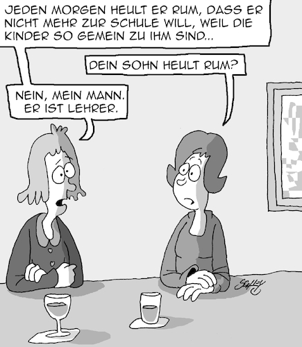 Cartoon: Böse Schule (medium) by Karsten Schley tagged schule,schüler,bildung,verhalten,eltern,kinder,lehrer,stress,gesellschaft,schule,schüler,bildung,verhalten,eltern,kinder,lehrer,stress,gesellschaft