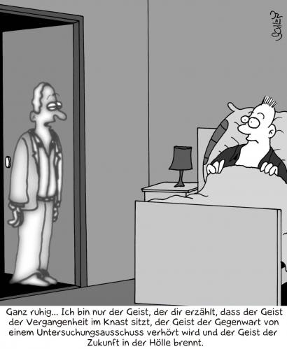 Cartoon: Der Geist (medium) by Karsten Schley tagged zukunft,leben,gesundheit