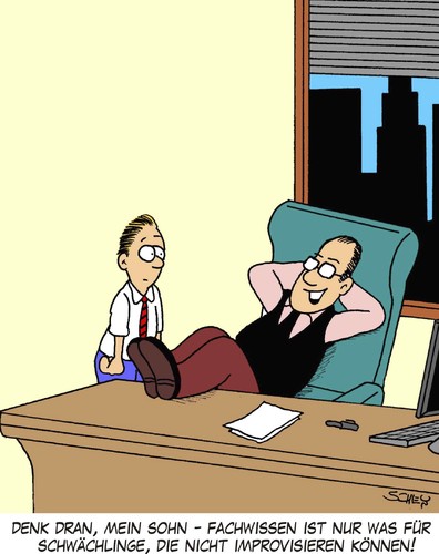 Cartoon: Fachwissen (medium) by Karsten Schley tagged ceo,unternehmensleiter,know,how,wirtschaft,business,jobs,unternehmen,ceo,unternehmensleiter,wirtschaft,business,jobs,unternehmen,manager,arbeit,karriere,job,fachwissen,wissen