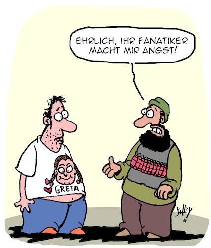 Cartoon: Fanatismus (medium) by Karsten Schley tagged fanatismus,religion,extremismus,faschismus,politik,gesellschaft,fanatismus,religion,extremismus,faschismus,politik,gesellschaft