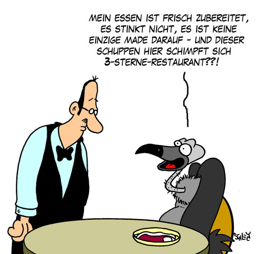 Cartoon: Frisch (medium) by Karsten Schley tagged gastronomie,ernährung,essen,gesundheit,sterneköche,tiere,gastronomie,ernährung,essen,gesundheit,sterneköche,tiere
