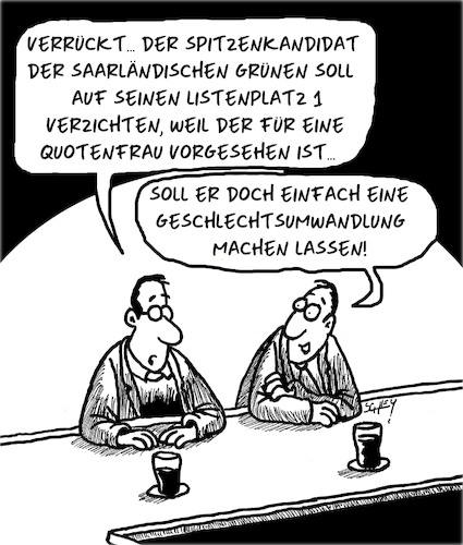 Cartoon: Grüne und Demokratie... (medium) by Karsten Schley tagged grüne,wahlen,spitzenkandidat,saarland,demokratie,parteidoktrin,quotenfrauen,politik,deutschland,grüne,wahlen,spitzenkandidat,saarland,demokratie,parteidoktrin,quotenfrauen,politik,deutschland