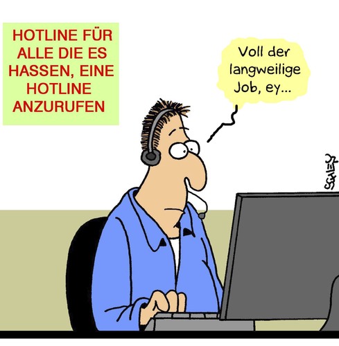 Cartoon: Hotline (medium) by Karsten Schley tagged wirtschaft,business,deutschland,marketing,kunden,kundenservice,hotlines,wirtschaft,deutschland,marketing,kunden,kundenservice,hotline,service