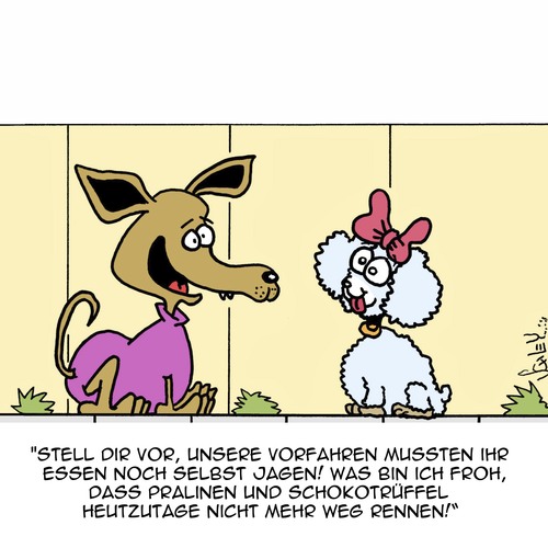 Cartoon: Hunde (medium) by Karsten Schley tagged hunde,tiere,haustiere,tiernahrung,jagd,jagen,natur,hunde,tiere,haustiere,tiernahrung,jagd,jagen,natur