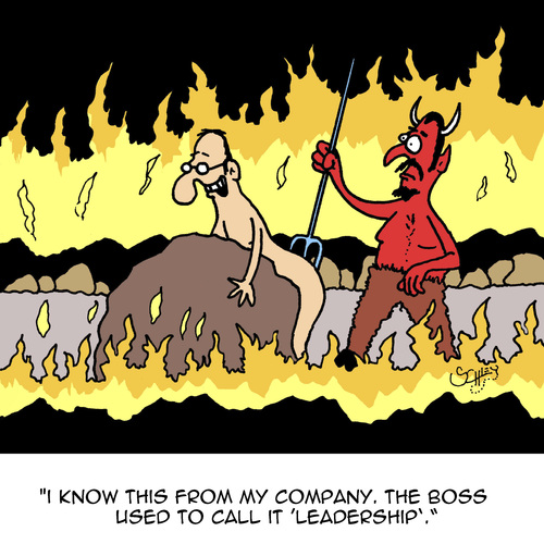 Cartoon: I KNOW THAT!! (medium) by Karsten Schley tagged empmoyers,employees,management,leadership,business,work,jobs,life,death,hell,devil,religion,empmoyers,employees,management,leadership,business,work,jobs,life,death,hell,devil,religion
