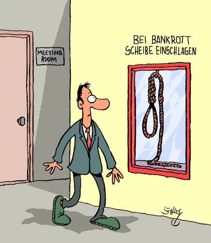 Cartoon: Im Falle eines Falles... (medium) by Karsten Schley tagged wirtschaft,business,umsätze,konjunktur,pleiten,bankrott,notfälle,wirtschaft,business,umsätze,konjunktur,pleiten,bankrott,notfälle