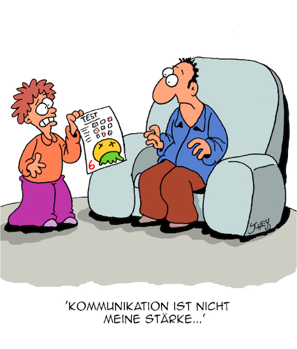 Cartoon: Kommunikation (medium) by Karsten Schley tagged schule,bildung,kommunikation,kompetenz,lernen,zensuren,tests,medien,gesellschaft,schule,bildung,kommunikation,kompetenz,lernen,zensuren,tests,medien,gesellschaft