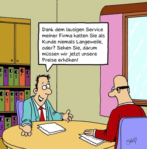 Cartoon: Langeweile (medium) by Karsten Schley tagged wirtschaft,geld,finanzen,service,dienstleistungen,preise,verkäufer,wirtschaft,finanzen,service,dienstleistungen,preise,verkäufer,verkauf,handel