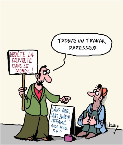 Cartoon: Pauvrete (medium) by Karsten Schley tagged pauvrete,chomage,sociales,politique,retraites,pauvrete,chomage,sociales,politique,retraites