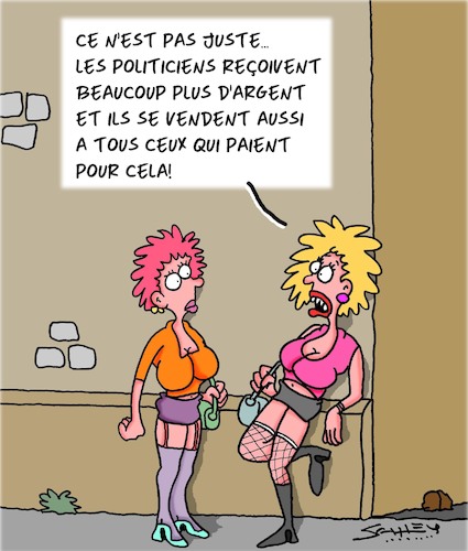 Cartoon: Politiciens (medium) by Karsten Schley tagged prostitution,politique,argent,sexe,prostitution,politique,argent,sexe