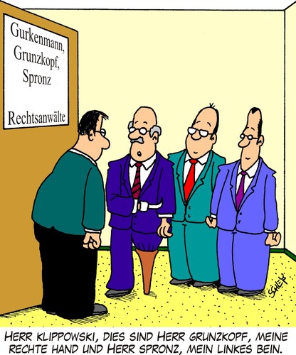 Cartoon: Rechtsanwälte (medium) by Karsten Schley tagged rechtsanwälte,recht,wirtschaft,business,rechtsanwälte,recht,wirtschaft,business,justiz,jura,arbeit,job