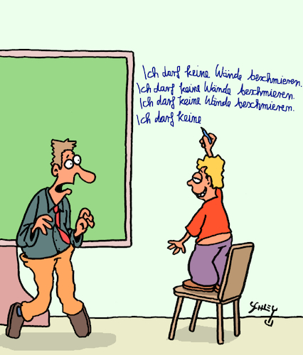 Cartoon: Schüler und Lehrer (medium) by Karsten Schley tagged schule,schüler,schülerinnen,lehrer,lehrerinnen,disziplin,ordnung,lernen,bildung,kreativität,pisa,eltern,kinder,erziehung,gesellschaft,schule,schüler,schülerinnen,lehrer,lehrerinnen,disziplin,ordnung,lernen,bildung,kreativität,pisa,eltern,kinder,erziehung,gesellschaft