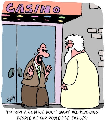 Cartoon: Sorry God! (medium) by Karsten Schley tagged god,religion,christianity,casinos,gambling,luck,knowledge,money,business,god,religion,christianity,casinos,gambling,luck,knowledge,money,business