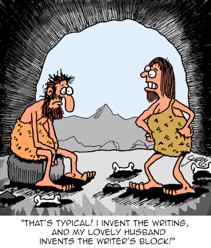 Cartoon: Typical! (medium) by Karsten Schley tagged men,women,love,relationships,marriage,stone,age,history,writing,inventions,society,men,women,love,relationships,marriage,stone,age,history,writing,inventions,society