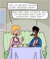 Cartoon: Alte weiße Männer (small) by Karsten Schley tagged männer,frauen,beziehungen,dating,rassismus,restaurants,sprache,gesellschaft