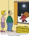 Cartoon: Bonus (small) by Karsten Schley tagged weihnachten,wirtschaft,krise,rezession,bonus
