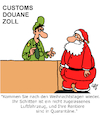 Cartoon: Bürokratie (small) by Karsten Schley tagged weihnachten,zoll,vorschriften,bürokratie,tiere,einfuhr,import,religion,feiertage,christentum
