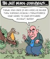 Cartoon: Conspiracy! (small) by Karsten Schley tagged amazon,covid19,sales,business,economy,jobs,retail,jeff,bezos,pangolins,money,profits