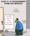 Cartoon: Covid 19 Mesures (small) by Karsten Schley tagged gouvernement,politique,covid19,sante,economie,societe