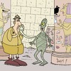 Cartoon: Der Fluch der Mumie (small) by Karsten Schley tagged ägyptologie,mumien,forschung,wissenschaft,geschichte,archäologie,horror,filme