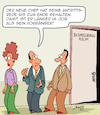 Cartoon: Der Neue (small) by Karsten Schley tagged manager,chefs,büro,amtszeit,wirtschaft,business,erfolg,karriere,gesellschaft