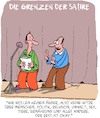 Cartoon: Die Grenzen der Satire (small) by Karsten Schley tagged political,correctness,grenzen,satire,zensur,medien,politik