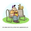Cartoon: Die Wege der Natur (small) by Karsten Schley tagged ernährung,evolution,genetik,tiere,fettleibigkeit,gesundheit,übergewicht,natur