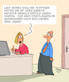 Cartoon: Disziplinarmaßnahmen (small) by Karsten Schley tagged arbeit,wirtschaft,arbeitgeber,arbeitnehmer,management,vorgesetzte,karriere,kompetenz,software,analysen,arbeitsprozesse,arbeitsrecht