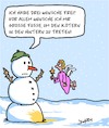 Cartoon: Drei Wünsche (small) by Karsten Schley tagged schnee,winter,schneemänner,feen,wünsche,weihnachten,märchen,mythen,hunde