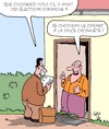 Cartoon: Elections (small) by Karsten Schley tagged politique,elections,electeurs,partis,sondages,medias,societe