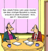 Cartoon: Fachmann (small) by Karsten Schley tagged it,computer,technik,fachleute,business,wirtschaft,jobs