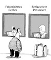Cartoon: Fehlgeleitet (small) by Karsten Schley tagged flughäfen,airlines,reisen,gepäck,urlaub,verlust,passagiere,haftung,nachforschung,fluggastrechte
