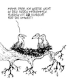 Cartoon: Fliegen (small) by Karsten Schley tagged fliegen,flugscham,politik,umweltschutz,klima,vögel,zugvögel,migration,überwinterung,süden,temperaturen,jahreszeiten,natur