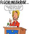 Cartoon: Flüchtlingskrise (small) by Karsten Schley tagged italien,eu,lampedusa,flüchtlinge,migration,illegale,mittelmeer,schlepper,grenzen,grenzschutz,politik,gesellschaft