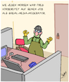 Cartoon: Gut vorbereitet (small) by Karsten Schley tagged facebook,hasskomentare,internet,soziales,computer,technik,medien,bildung,sicherheit,jobs,gesellschaft,deutschland