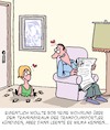 Cartoon: Hals über Kopf (small) by Karsten Schley tagged liebe,männer,frauen,singles,dating,sport,trampolinsport,immoblilien,mieten,mieter,beziehungen,erotik,gesellschaft