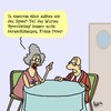 Cartoon: In unserem Alter... (small) by Karsten Schley tagged dating,liebe,alter,männer,frauen,zeit,restaurants,leben,lebendsabend