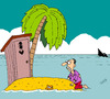 Cartoon: Insel (small) by Karsten Schley tagged reisen,urlaub,seefahrt,tourismus,natur,schiffe