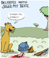 Cartoon: Jäger (small) by Karsten Schley tagged großwildjäger,beute,tiere,natur,tod,trophäen,angeber,bilder,safaris