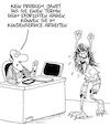 Cartoon: Keine Termine?! (small) by Karsten Schley tagged arbeitgeber,arbeitnehmer,büro,jobs,gesundheit,termine,exorzismus,besessenheit,kunden,kundenservice,wirtschaft,business,management