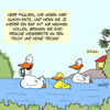 Cartoon: Kriminelle Enten! (small) by Karsten Schley tagged kriminalität,verbrechen,entführung,kidnapping,erpressung,lösegeld,tiere,enten,polizei,gesellschaft