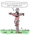 Cartoon: La Derniere Cene (small) by Karsten Schley tagged religion,allergies,sante,christianisme,digestion,alimentation,lactose,cene,jesus