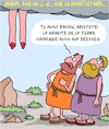 Cartoon: Le Mont Olympe (small) by Karsten Schley tagged religion,histoire,science,grece,dieux,aristote,physique,philosophie,gravite